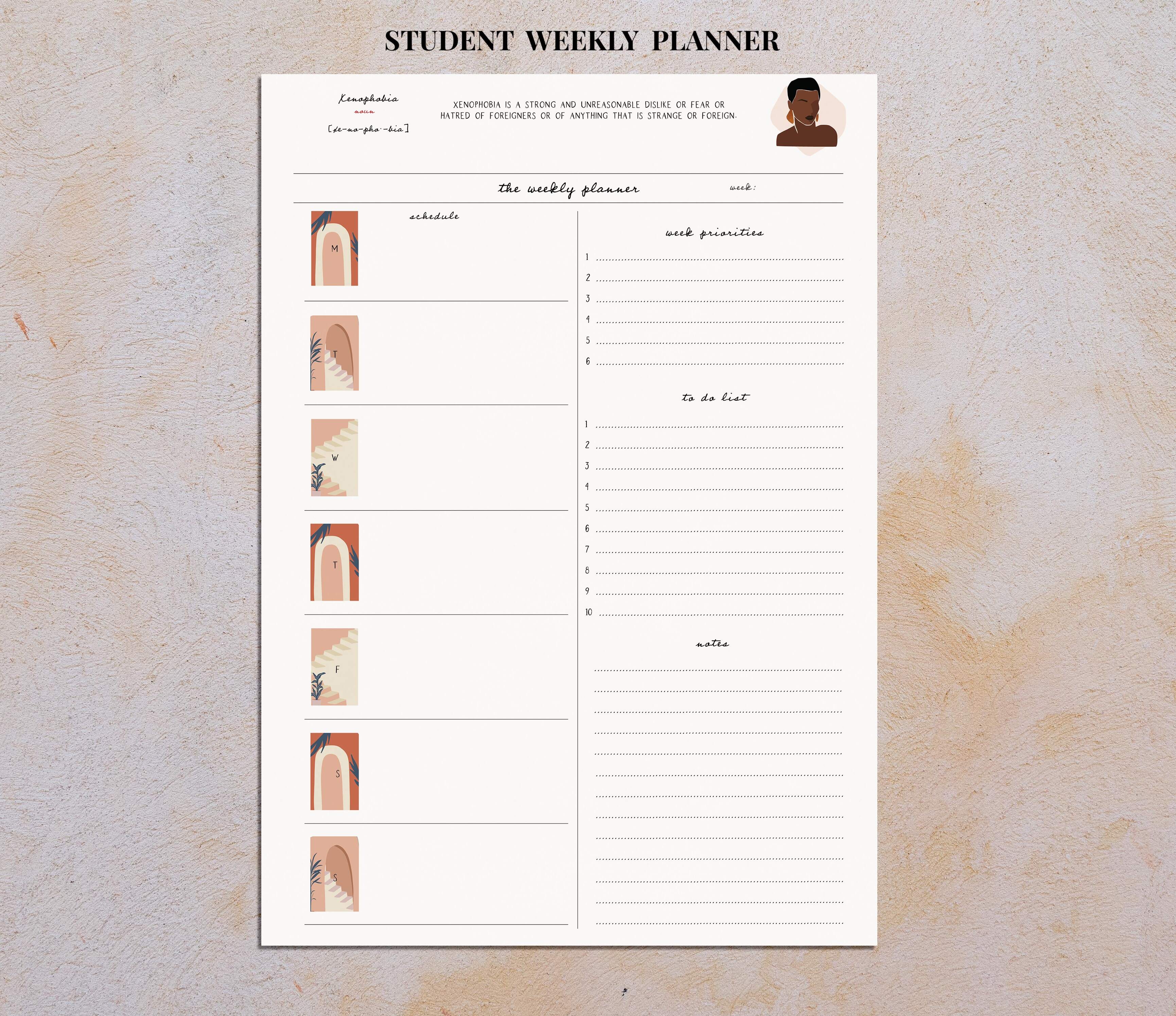 Student | The weekly planner