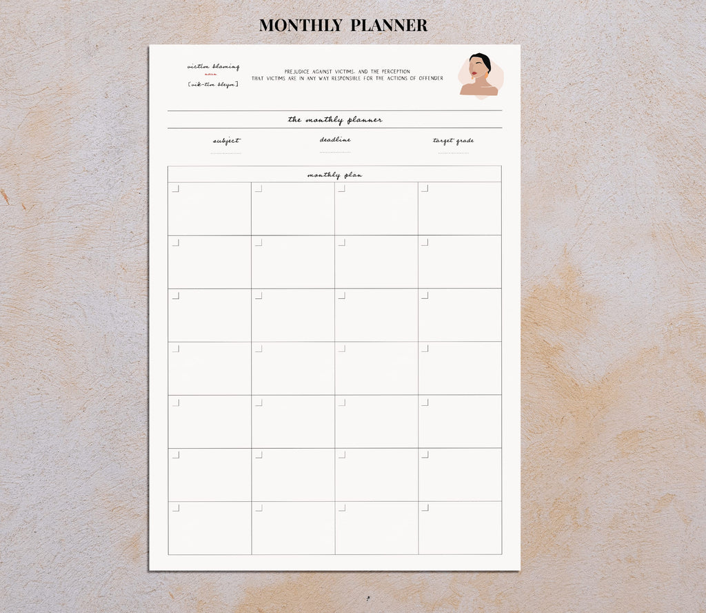 Student | Monthly Planner