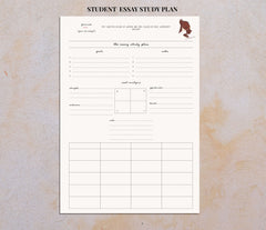 Student | Essay study plan